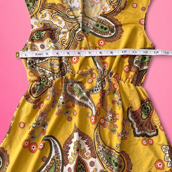 Vintage Y2K Charlotte Russe tunic blouse retro paisley fairycore hippie - Picture 5 of 6